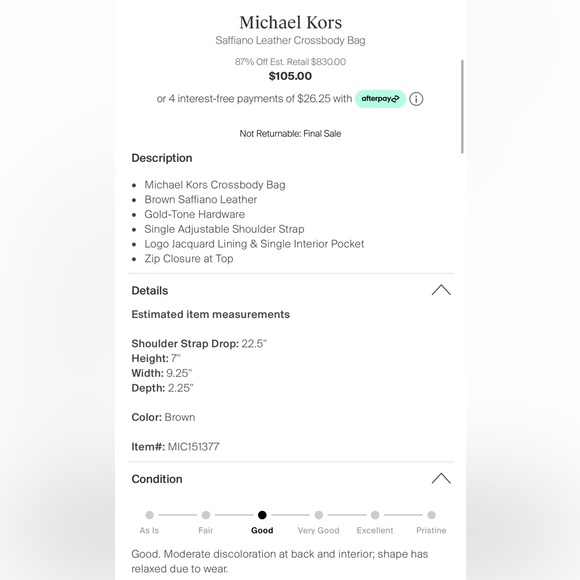 Saffiano Leather MK cross body bag - Picture 8 of 16